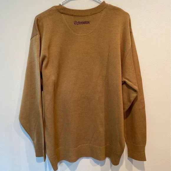 VTG JC De Castlebajac Sweater Mens M Tan Daffy Duck Altitutde To 2000 Italy M